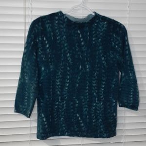 Pure dark green cashmere talbots top.